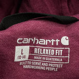 Carhartt Hoodie - Large Purple Cotton