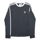 ADIDAS Womens T-Shirt Black Long Sleeve UK 8