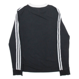 ADIDAS Womens T-Shirt Black Long Sleeve UK 8