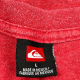 Quiksilver Graphic T-Shirt - Large Red Cotton Blend
