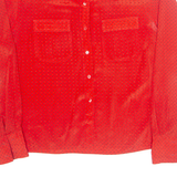 LIZ CLAIRBORNE Womens Shirt Blouse Red Long Sleeve Spotted M