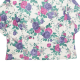 Womens Printed Blouse White Floral M