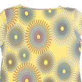 CARNABY Womens Printed Blouse Yellow Crazy Pattern M