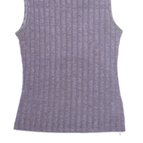 ENTRACTE Womens Vest Purple High Neck Sleeveless S