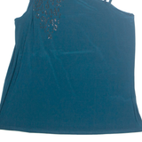 YESSICA Womens Blouse Blue One Shoulder S