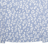 LIZ CLAIBORNE Womens Printed Blouse Blue Long Sleeve Animal Print M