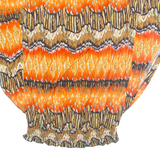 Womens Printed Blouse Orange Crazy Pattern M