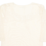 MERMAID Womens Blouse Cream 3/4 Sleeve Crazy Pattern M