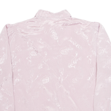 CV Womens Printed Shirt Pink Collared Long Sleeve Crazy Pattern M