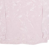 CV Womens Printed Shirt Pink Collared Long Sleeve Crazy Pattern M