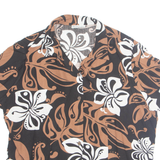 BISHOP ST Womens Printed Shirt Brown Collared Crazy Pattern L