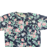 ALFRED DUNNER Womens Printed Shirt Black Collared Floral M