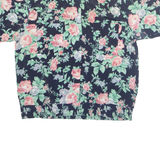 ALFRED DUNNER Womens Printed Shirt Black Collared Floral M