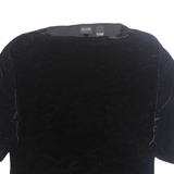 NEW YORK & COMPANY Womens Blouse Black Long Sleeve M