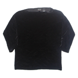 NEW YORK & COMPANY Womens Blouse Black Long Sleeve M