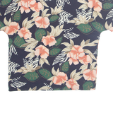 CAVIAR Womens Printed Blouse Blue Floral M