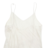 Womens Camisole Vest Cream V-Neck Sleeveless M