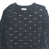 PASSAGE Womens Blouse Black Long Sleeve M