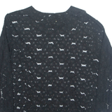 PASSAGE Womens Blouse Black Long Sleeve M