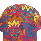 BREAL Womens Printed Shirt Purple Collared Crazy Pattern M