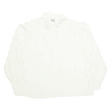 KORET CAREER Womens Shirt Cream Collared Long Sleeve L