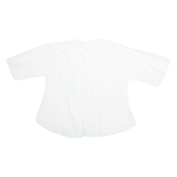 Womens Kimono Blouse White 3/4 Sleeve M