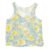 Womens Printed Vest Blue Sleeveless Crazy Pattern M