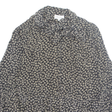 PETER HALM Womens Printed Blouse Black Long Sleeve Crazy Pattern M