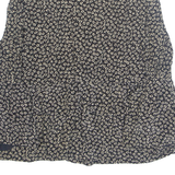 PETER HALM Womens Printed Blouse Black Long Sleeve Crazy Pattern M