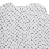 GC FONTANA Womens Printed Shirt Grey Collared Long Sleeve Silk Crazy Pattern L