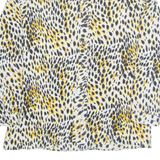 HENGDA Womens Printed Shirt White Collared Long Sleeve Viscose Animal Print L