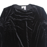 BETSY LAUREN Womens Kimono Blouse Black Long Sleeve XL