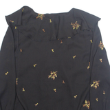 SOFTWARE Womens Printed Blouse Black Long Sleeve Crazy Pattern S