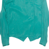 IMPRESSIONS Womens Shirt Green Collared Long Sleeve M