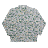 LOVE Womens Printed Blouse Green Long Sleeve Crazy Pattern M