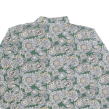 LOVE Womens Printed Blouse Green Long Sleeve Crazy Pattern M