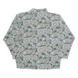 LOVE Womens Printed Blouse Green Long Sleeve Crazy Pattern M