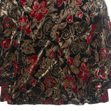 DRAPERS AND DAMONS Womens Printed Blouse Gold Long Sleeve Floral XL