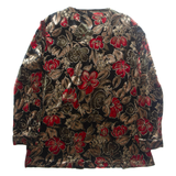 DRAPERS AND DAMONS Womens Printed Blouse Gold Long Sleeve Floral XL