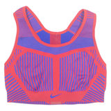 NIKE Womens Sports Vest Blue Sleeveless Crazy Pattern S
