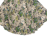 Poncho Womens Kimono Waistcoat Brown Sleeveless Crazy Pattern S