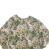 Poncho Womens Kimono Waistcoat Brown Sleeveless Crazy Pattern S