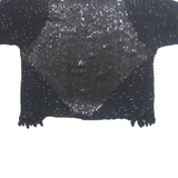 Womens Blouse Black Silk S