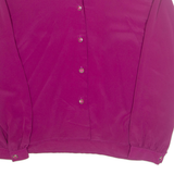 KAREN SCOTT Womens Shirt Pink V-Neck Long Sleeve UK 16