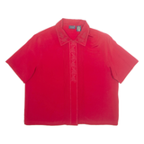 LAURA SCOTT Womens Shirt Red Collared UK 16