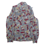 Womens Printed Shirt Blue Collared Long Sleeve L