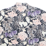 LAURA B Womens Shirt Black V-Neck Sleeveless Viscose Floral S