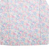 Womens Printed Shirt Blue Collared Long Sleeve Floral M