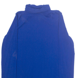 Womens Blouse Blue High Neck Long Sleeve S