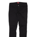 DICKIES Womens Trousers Black Slim Straight W30 L31